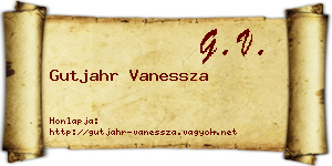 Gutjahr Vanessza névjegykártya